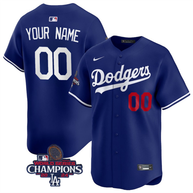 Women's Los Angeles Dodgers ACTIVE PLAYER Custom Royal 2024 World Series Champions Alternate Limited Stitched Baseball Jersey(Run Small)